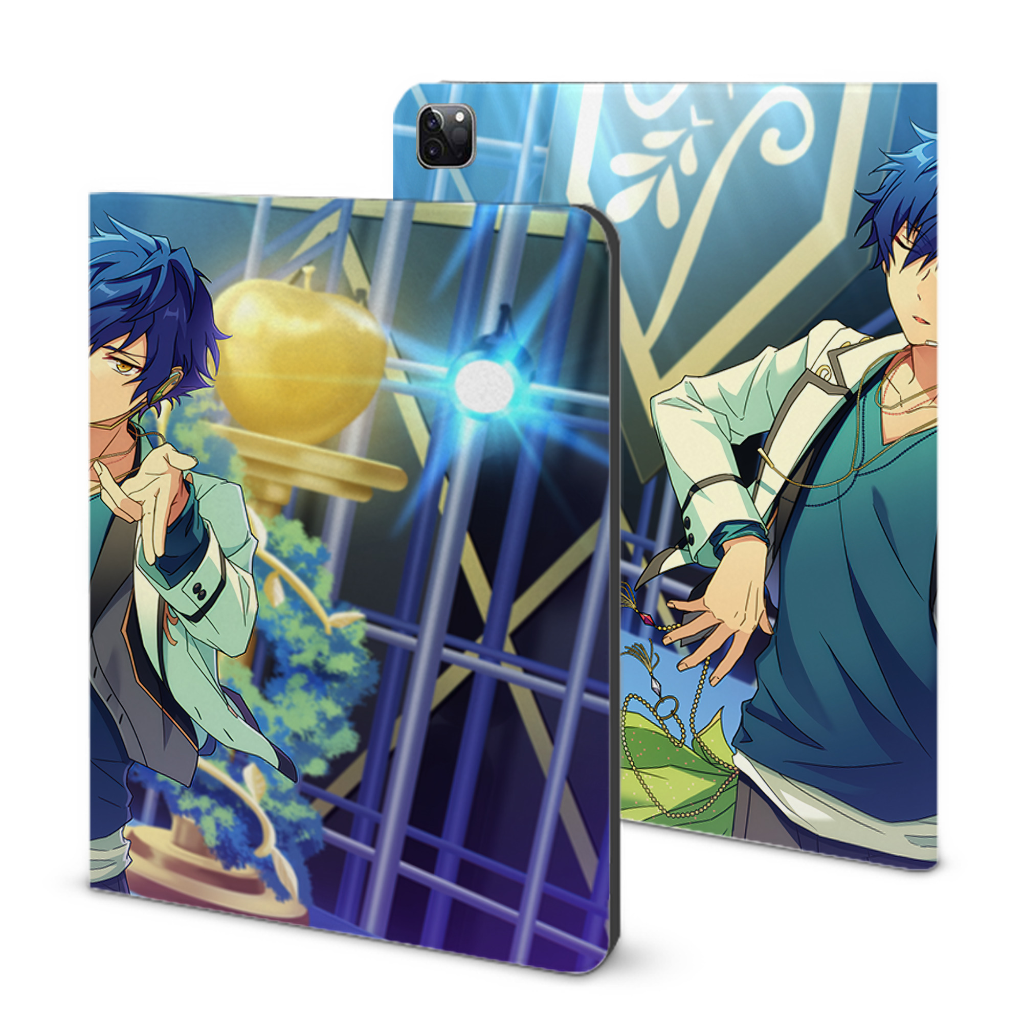 （画像用） あんさんぶるスターズ! Ensemble Stars IPad ケース ブック型 PUレザー TPU 耐衝撃 軽量 薄型 ペン収納なし 全面保護 IPad 各モデル対応